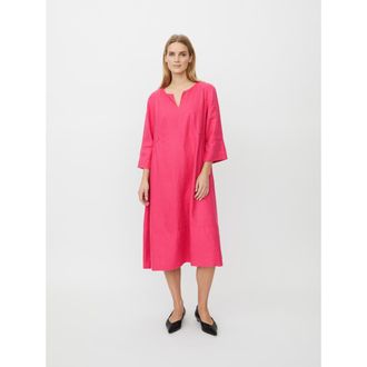 Masai MaNasya Linen Tunic Midi Dress in Carmine at Nordstrom, Size Xx-Large