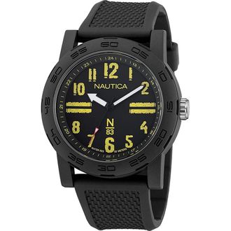 Nautica Mens Black Synthetic Sport Watch - One Size