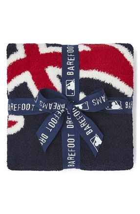 Barefoot Dreams x MLB CozyChic Stroller Blanket in Braves Multi at Nordstrom