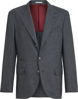 Brunello Cucinelli Blazer met knopen - Grijs