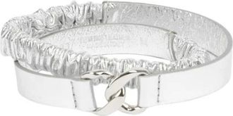 Orciani Elastische leren riem - Dames - Riemen - Grijs - S - Leer - Accessoires