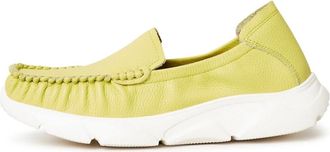 Cesare Gaspari Platform Mocassins Alisa - Dames - Loafers - Groen - 36 EU - Leer - Schoenen