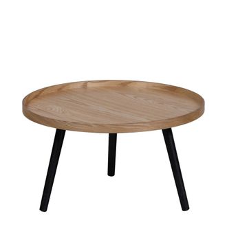 Woood Mesa auxiliar de madera beige