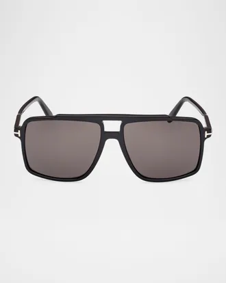 Tom Ford Men & apos;s Kemp Acetate Square Sunglasses