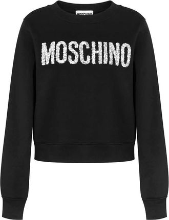 Moschino Stijlvol Sweatshirt - Dames - Sweatshirts - Zwart - S - Katoen - Hoodies & sweatvesten