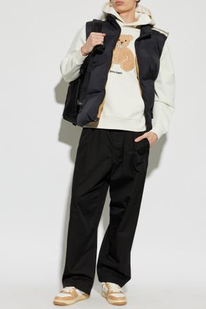 Palm Angels Insulated Vest With A Stand-up Collar, Mens, Black