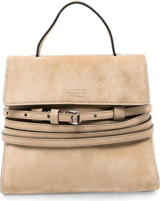 Moschino Structured Handbag with Flap Closure and Detachable Strap