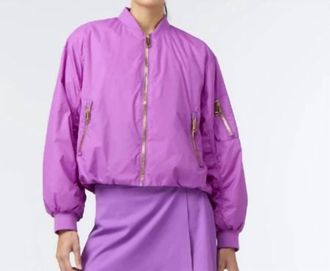 Goldbergh Isolana Zip-Up Bomber Jacket In Viola