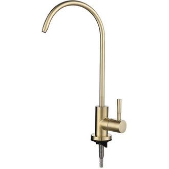 OEM Grifo Filtrante - Cuello De Cisne - Acero Inoxidable 304 - Acabado Dorado Rosa - Para Fregadero De Cocina - 1 Unidad