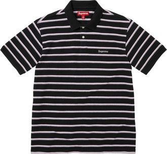 SUPREME SS26 Washed Stripe Polo Black SUP-SS26-058-BLK