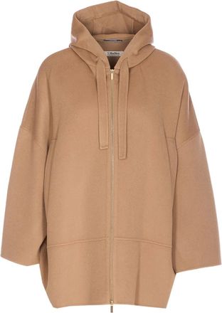 Max Mara Jas met capuchon - Beige