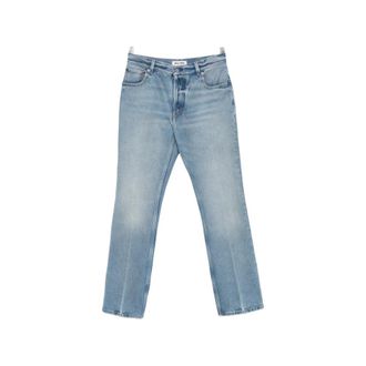 Miu Miu Logo-detail Straight-leg Jeans