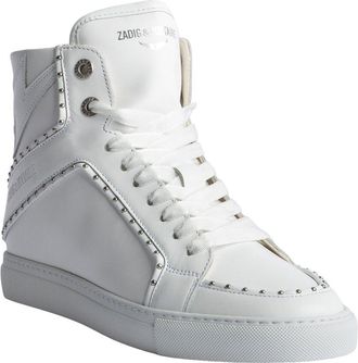 Zadig&Voltaire High Flash Smooth Leather Sneaker