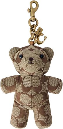 Coach Colgante de bolso Oso en Jacquard Signature - Accessories - Mujer - Beige - ONE SIZE