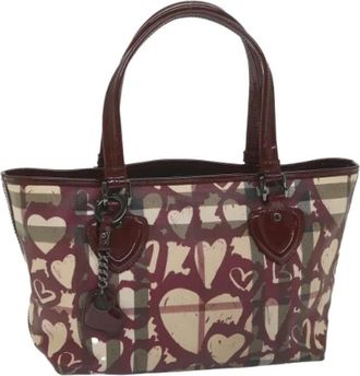 Burberry Pre-owned Leather totes - Dames - Vintage Shopper - Rood - ONE Size - Leer - Vintage