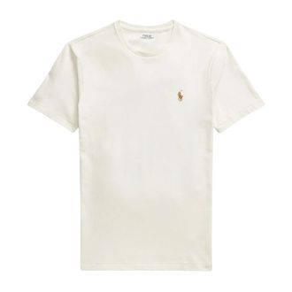 Polo Ralph Lauren Custom Slim Fit T-Shirt - Heren - Tops - Wit - Maat: XL Katoen