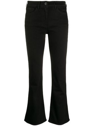 3x1 flared cropped jeans - Black