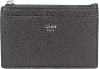 Celine Pre-owned Zipped Card Holder Calf Coin Case - Dames - Vintage Accessoires - Zwart - ONE Size - Leer - Vintage
