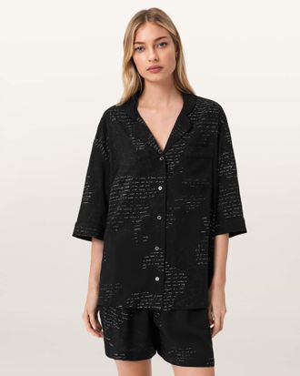 AllSaints Viscose Clem Pj Set, Size: XS