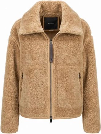 Pinko Faux Fur Bomberjack - Dames - Jassen - Beige - XS - Polyester - Jassen