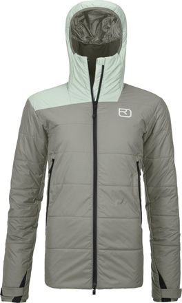 Ortovox Grey Swisswool Zinal Quilted Hooded Ski Jacket