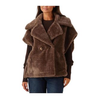 Ibana Stijlvolle Bruine Bodywarmer voor Vrouwen - Dames - Jassen - Bruin - Maat: XL Poliester
