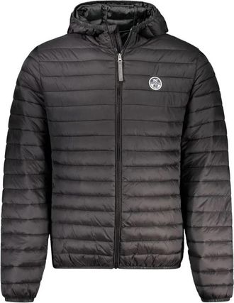 North Sails Zwarte Polyamide Hoodie met Rits - Heren - Winterjassen - Zwart - XL - Jassen