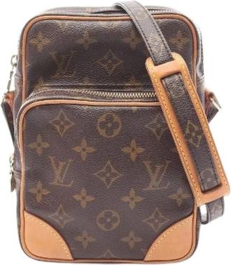 Louis Vuitton Pre-owned Cross Body Bags, female, Brown, Size: ONE SIZE Pre-owned Vintage Canvas Cross Body Bag