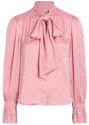 Rixo Rixo Evanora Floral-jacquard Satin Blouse - Pink - 10 (UK10 / S)