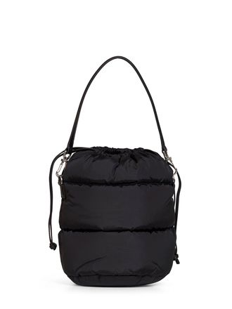 Moncler Womens Bucket Bag Caradoc Black Polyamide Shoulder