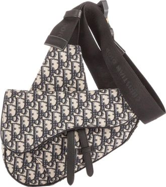 Dior Borsa a tracolla Saddle con motivo Oblique - Marrone