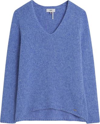 Cinque Cijune Pullover - Dames - V-hals truien - Blauw - M - Wol - Truien & Vesten
