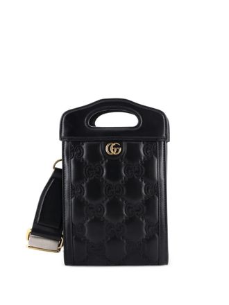Gucci Top Handle GG Matelasse Leather Mini crossbody bag - women - Calf Leather - One Size - Black