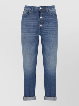 Dondup straight leg cotton jeans rolled cuffs