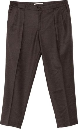 BRIGLIA 1949 Portobellos Pleated Pressed-crease Trousers