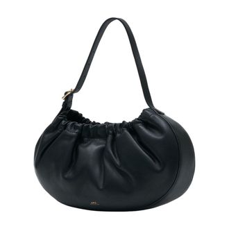 A.P.C. Womens Ninon Hoop Shoulder Bag Black Synthetic