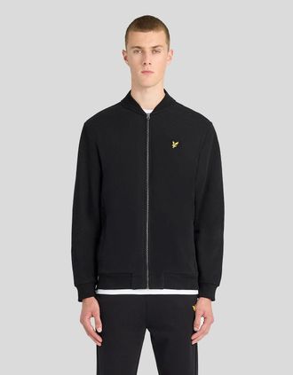 Lyle & Scott Lyle And Scott Mens Sueded Jersey Bomber Jacket - Black - Size: 38/Regular