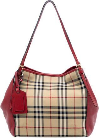 Burberry Pre-owned Burberry Small Haymarket Check Canvas and Leather Canterbury Tote Ladies RQCZC39JELGODW2T
