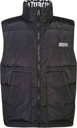 Versace Jeans Couture Zwarte Gebreide Jas Aw 24 - Heren - Bodywarmers - Zwart - M - Jassen