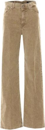 Dondup Jeans, Dames, Beige, W31, Katoen, Amber Corduroy Broek