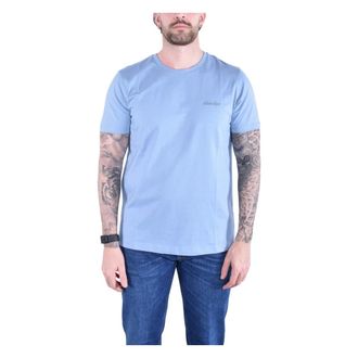 Dondup Crew-neck T-shirt - male - Dondup - T-Shirts - Blue - XL - Tops