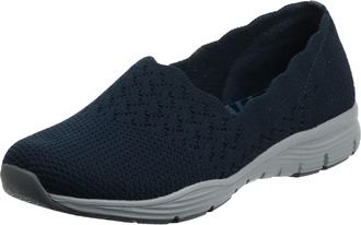 Skechers SEAGER - STAT, Womens Slip On Trainers, Blue (Navy Flat Knit Nvy), 3.5 UK (36.5 EU)