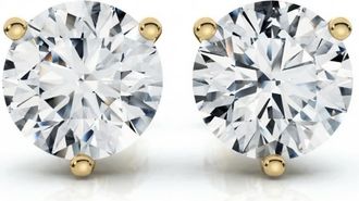 Pompeii3 2Ct TW Round Diamond Studs 14k Gold Lab Grown