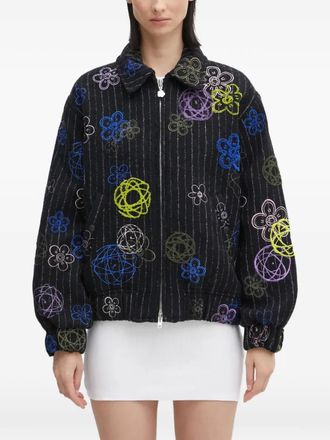 Kenzo x Futura 2000 striped jacket - women - Virgin Wool - S - Black