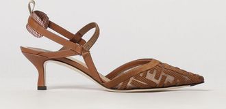 Fendi Slingback Colibr&igrave; Lite in nylon a rete con monogram FF e tacco medio
