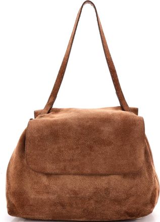 The Row Top Handle 14 Bag Suede Medium
