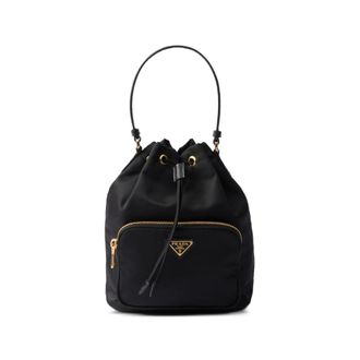 Prada Logo-plaque Drawstring Tote Bag