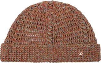 Valentino Garavani Stijlvolle Beanie Muts - Heren - Hoeden - Bruin - ONE Size - Accessoires