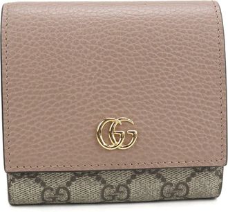 Gucci Beige Leather Pvc Wallet (Bi-Fold) (Pre-Owned)
