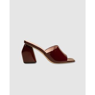 Mi-Mai Gemma Patent High Mule in Burgundy at Nordstrom, Size 10
